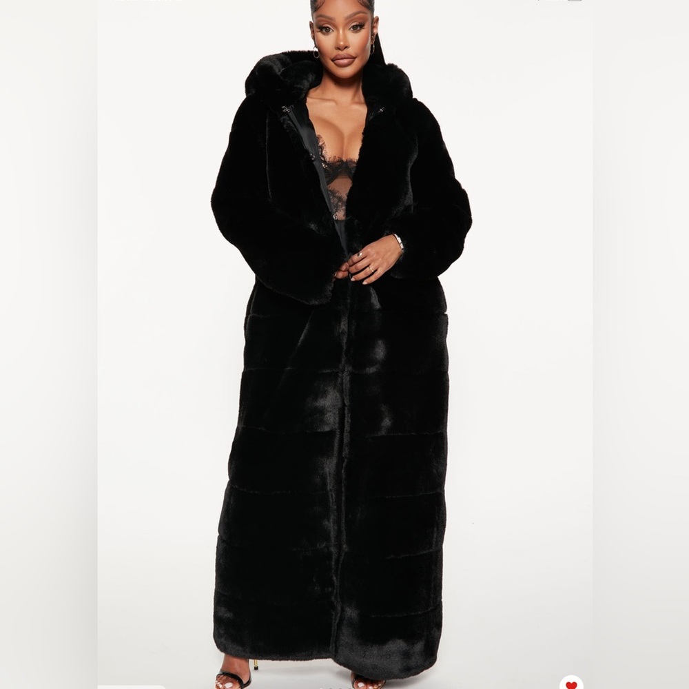 Fashionova faux fur coat Black